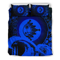 Guam Bedding Set - Hibiscus And Wave Blue Blue - Polynesian Pride
