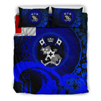 Tonga Duvet Cover Set - Hibiscus And Wave Blue - Polynesian Pride