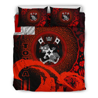 Tonga Duvet Cover Set - Hibiscus And Wave Red - Polynesian Pride