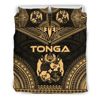 Tonga Polynesian Chief Duvet Cover Set - Gold Version Gold - Polynesian Pride