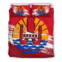 Tahiti Duvet Cover Set - Tahiti Flag Premium - Polynesian Pride