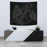 Anchor Gray Poly Tribal Tapestry - Polynesian Pride