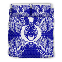 Polynesian Bedding Set - Pohnpei Duvet Cover Set Map Blue - Polynesian Pride