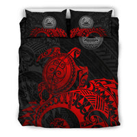 Polynesian Bedding Set - American Samoa Duvet Cover Set - Polynesian Turtle (Full Red) - Polynesian Pride