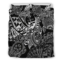 Polynesian Duvet Cover - Guam Bedding Set - White Turtle Flowing - Polynesian Pride
