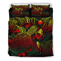 Polynesian Bedding Set - Marshall Islands Duvet Cover Set Reggae Color - Polynesian Pride