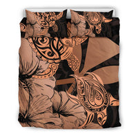 Hawaii Turtle Bedding Set Polynesian Hibiscus Art Ver 2.0 Orange AH Orange - Polynesian Pride