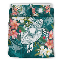 Marshall Islands Polynesian Bedding Set - Turtle with Plumeria - Polynesian Pride
