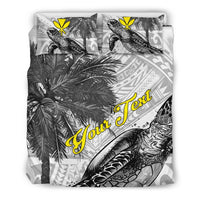 Hawaii Custom Personalised Bedding Set - Turtle Palm Tree White - Polynesian Pride