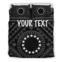 Cook Island Personalised Bedding Set - Seal With Polynesian Tattoo Style ( Black) - Polynesian Pride