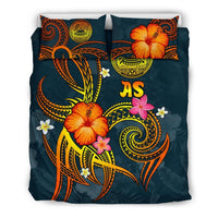 American Samoa Polynesian Bedding Set - Legend of American Samoa (Blue) - Polynesian Pride