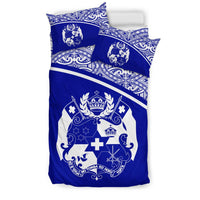 Tonga Duvet Cover Set - Blue Curve Style - Polynesian Pride