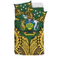 Solomon Islands Duvet Cover Set - Solomon Islands Coat Of Arms Premium - Polynesian Pride