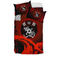 Tonga Duvet Cover Set - Hibiscus And Wave Red - Polynesian Pride