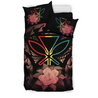 Kanaka Maoli Flamingo Hibiscus Rising Bedding Set - Polynesian Pride