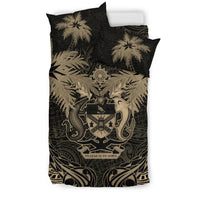 Solomon Islands Duvet Cover Set - Solomon Islands Coat Of Arms Coconut (Duvet Cover) - Polynesian Pride
