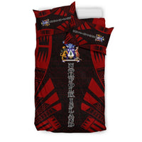 Norfolk Island Duvet Cover Set - Polynesian Tattoo Red - Polynesian Pride