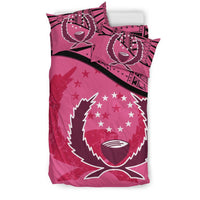 Pohnpei Duvet Cover Set - Pohnpei Flag Pink - Polynesian Pride