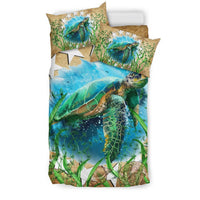 Cook Islands Bedding Set Sea Turtle Vintage - Polynesian Pride