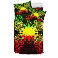 Polynesian Bedding Set - Nauru Duvet Cover Set Map Reggae - Polynesian Pride