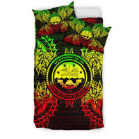 Polynesian Bedding Set - Federated States Of Micronesian Duvet Cover Set Map Reggae - Polynesian Pride