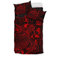 Polynesian Bedding Set - Vanuatu Duvet Cover Set Red Color - Polynesian Pride