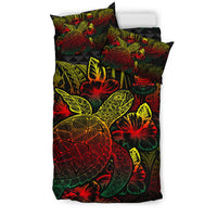 Polynesian Bedding Set - Tuvalu Duvet Cover Set Reggae Color - Polynesian Pride