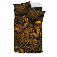Polynesian Bedding Set - Tokelau Duvet Cover Set Gold Color - Polynesian Pride