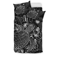 Polynesian Bedding Set - Marshall Islands Duvet Cover Set Black Color - Polynesian Pride