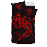Hawaii Polynesian Mahi - Mahi Common Dolphinfish Bedding Set - Red - Polynesian Pride
