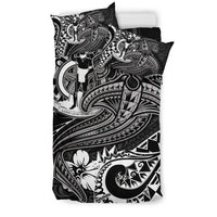 Vanuatu Polynesian Bedding Set - White Shark Polynesian Tattoo - Polynesian Pride