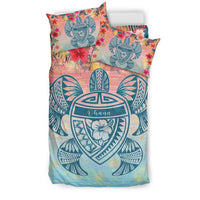 Hawaii Bedding Set - Hawaii Turtle Ohana Stary Night Hibiscus Bedding Set - Polynesian Pride