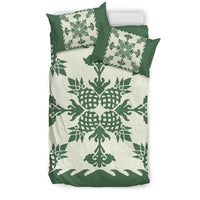 Hawaiian Bedding Set Pineapple Pattern - Green - Polynesian Pride