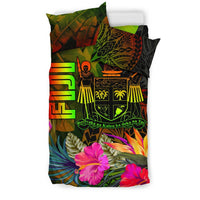 Fiji Polynesian Bedding Set - Hibiscus and Banana Leaves - Polynesian Pride