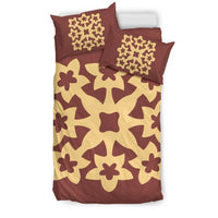 Hawaiian Bedding Set Royal Pattern - Coral - A1 Style - Polynesian Pride