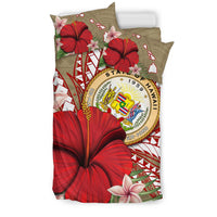 Hawaii Polynesian Coat Of Arm Tropical Bedding Set - AH - Polynesian Pride
