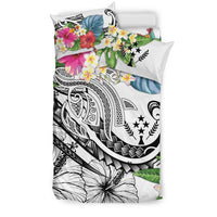 Kosrae Polynesian Bedding Set - Summer Plumeria (White) - Polynesian Pride