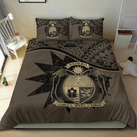 Nauru Duvet Cover Set - Nauru Bedding Flag & Coat Of Arms Brown - Polynesian Pride