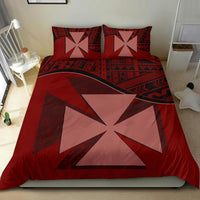 Wallis And Futuna Duvet Cover Set - Wallis And Futuna Coat Of Arms Red - Polynesian Pride
