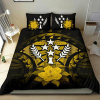 Kosrae Duvet Cover Set - Kosrae Flag & Yellow Hibiscus - Polynesian Pride