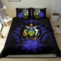 Solomon Island Duvet Cover Set - Solomon Island Coat Of Arms & Reggae Hibiscus - Polynesian Pride