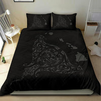 Hawaiian Map Rays Turle Polynesian Bedding Set - Grey - Polynesian Pride