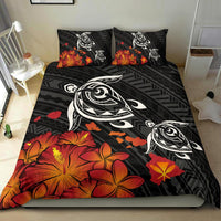 Hawaiian Map Kanaka Turtles Hibiscus Plumeria Bedding Set - Polynesian Pride