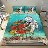 Polynesian Duvet Cover Set - Marshall Island Bedding Set Ocean Turtle Hibiscus - Polynesian Pride