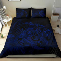 Hawaiian Map Turtle Tattoo Hibiscus Plumeria Polynesian Bedding Set - Blue - Polynesian Pride