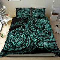 Polynesian Bedding Set - Hawaii Duvet Cover Set Blue Turtle Tribal - Polynesian Pride