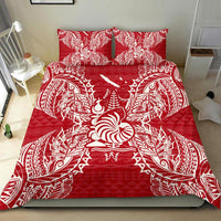 Polynesian Bedding Set - New Caledonia Duvet Cover Set Map Red White - Polynesian Pride