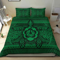 Hawaiian Turtle Polyensian Tribal Bedding Set Green - Polynesian Pride