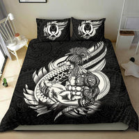 Polynesian Bedding Set - Pohnpei Duvet Cover Set Father And Son Black - Polynesian Pride