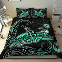 Turtle Polynesian Bedding Set Mix Hibiscus Turquoise - Polynesian Pride